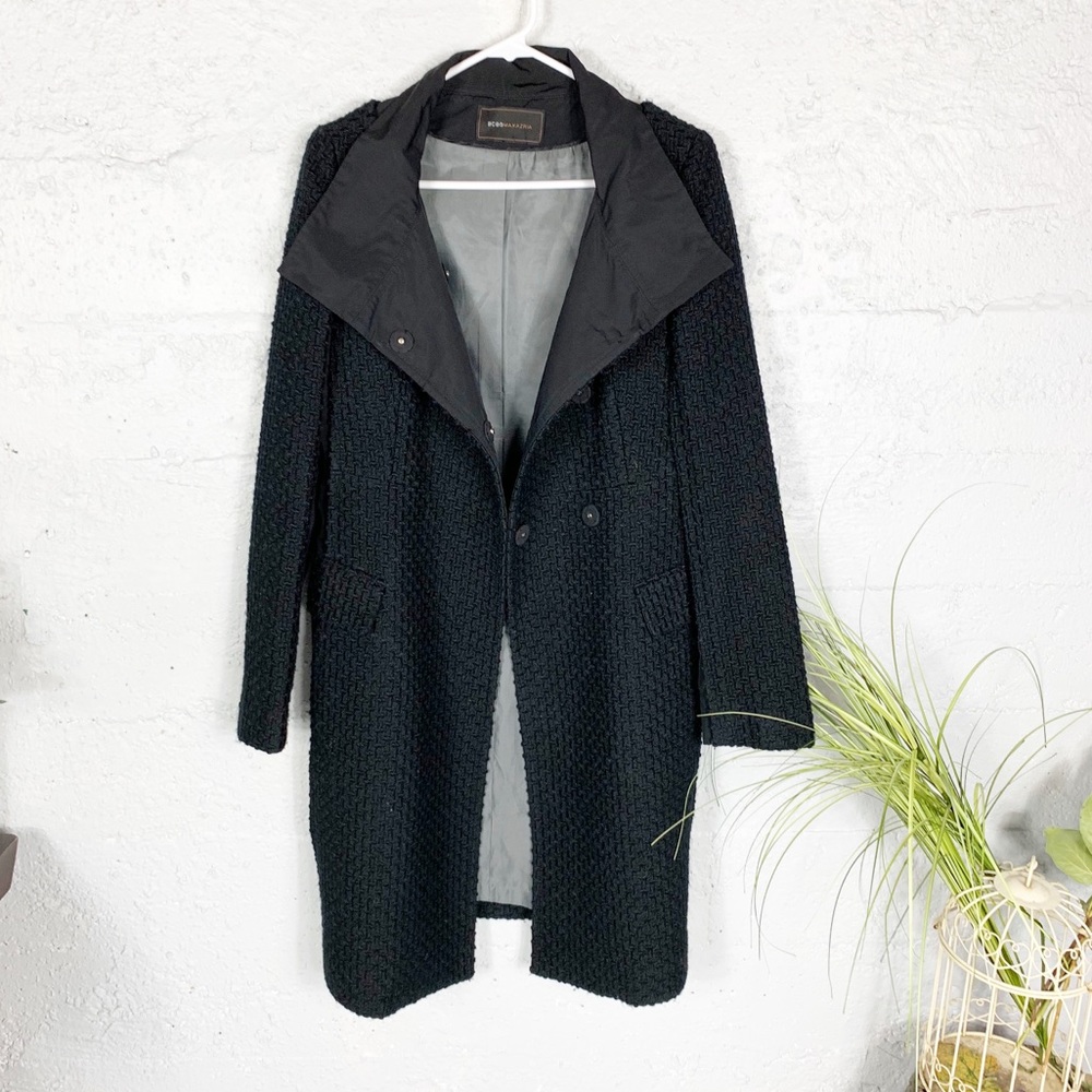 BCBG Max Azria Tweed Trench Coat